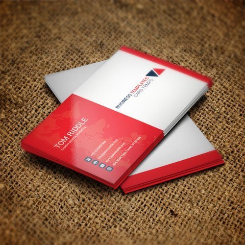Red & white - business card templates