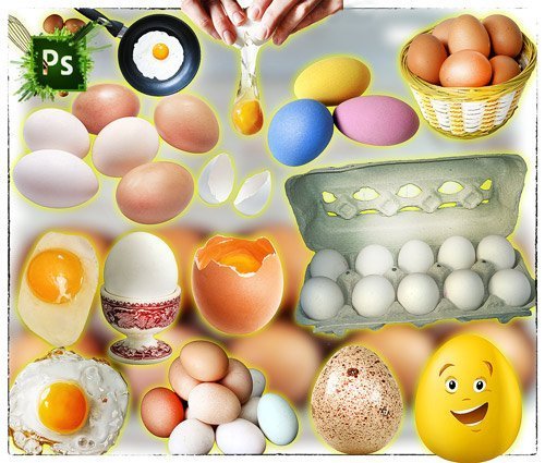 Клип-арты для фотошопа - Яйца и яишница