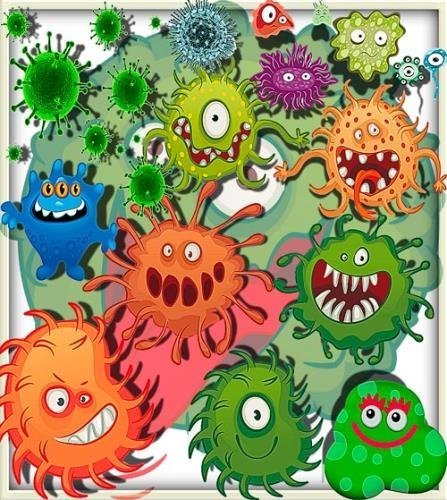 Png клипарты - Злые вирусы