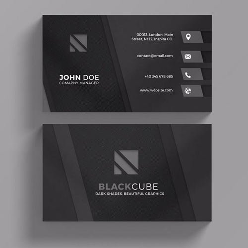 Blackcube - business card templates