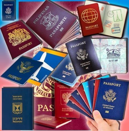 Растровые клипарты - Паспорта разных стран