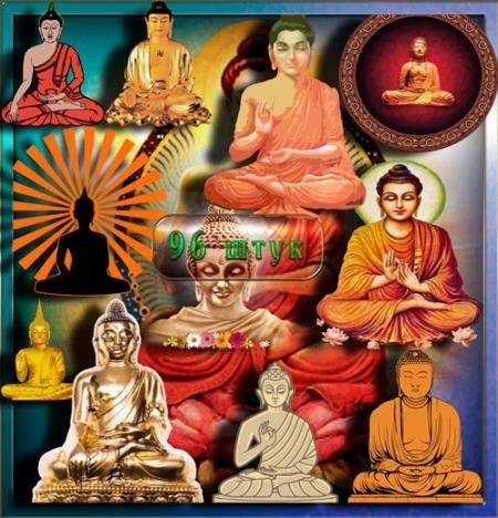 Png клипарты для фоторамки - Индийская Будда