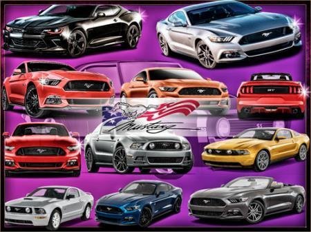 Клипарты для фотошопа - Автомобили Mustang