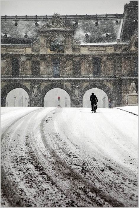 Christophe Jacrot зима в городе