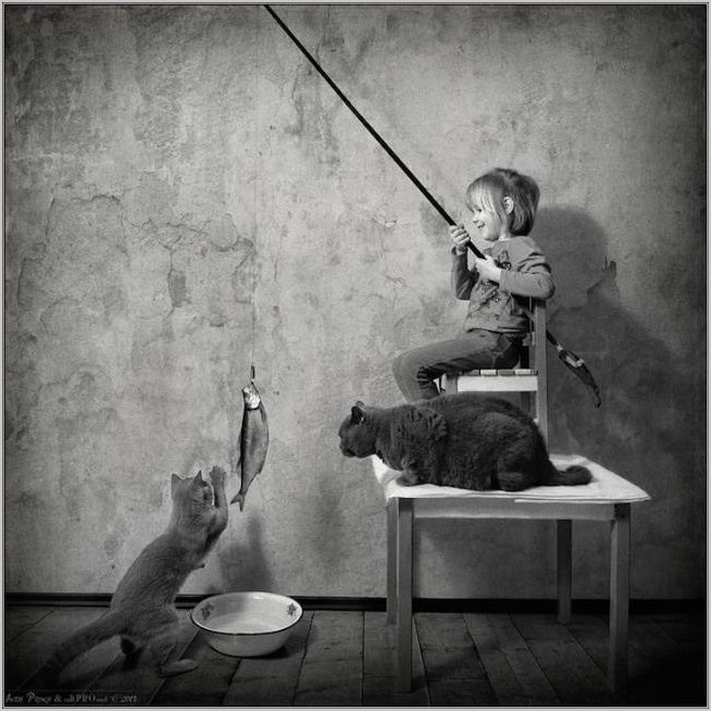 Фотограф Андрей Прохоров — «Маленькая девочка и кот Том»