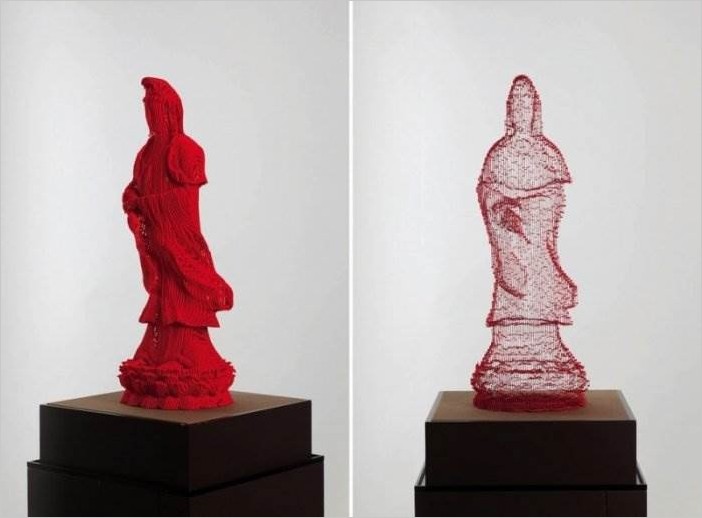 Хо Юн Шин прозрачные скульптуры из бумаги