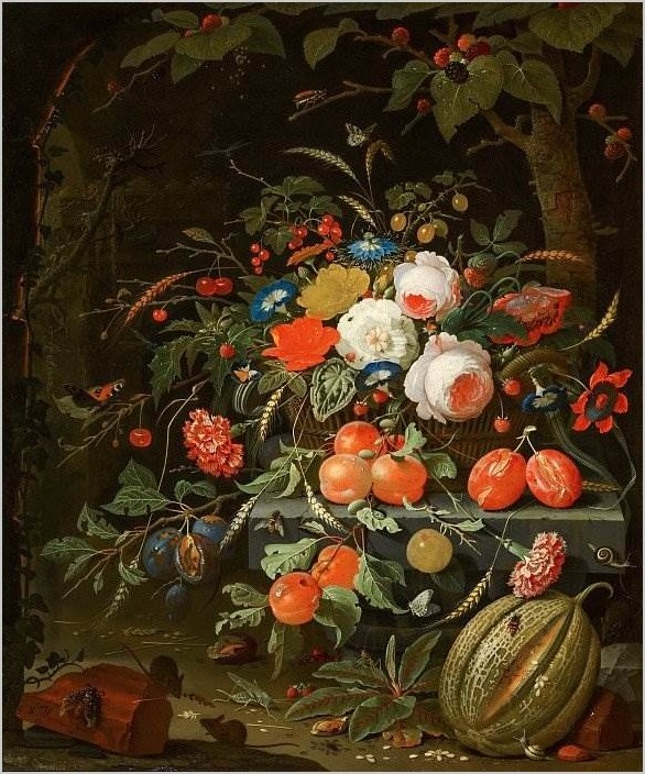 Цветы и фрукты — Абрахам Миньон