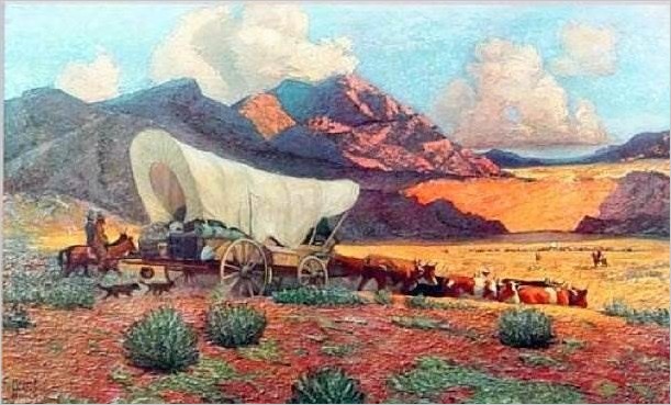 Индейцы и ковбои художника Amick Robert Wesley