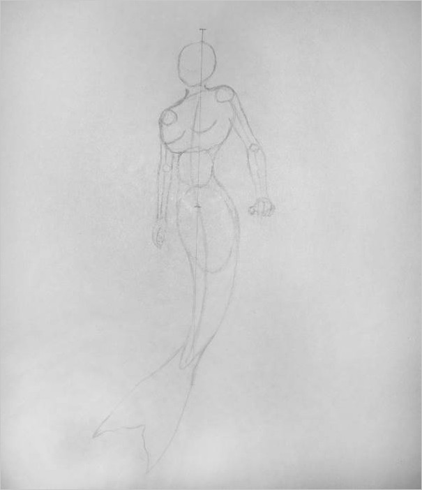 Как рисовать русалку (карандашом поэтапно)