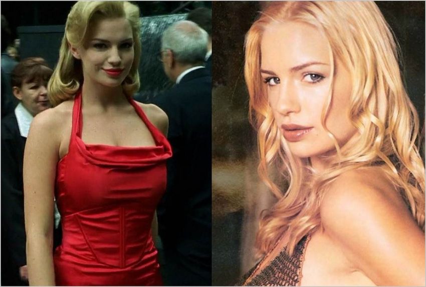 Актриса Фиона Джонсон, которая сыграла блондинку в красном в «Матрице» фото