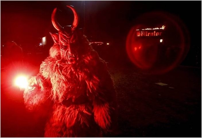 Демонический фестиваль Perchten в Австрии