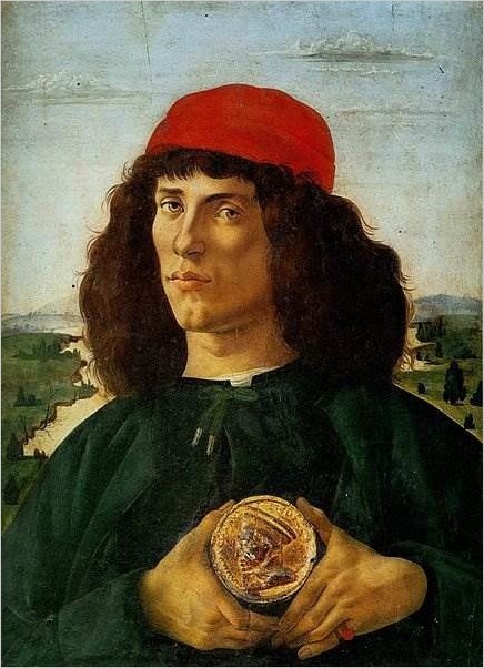 Портрет неизвестного с медалью Козимо Медичи Старшего — Сандро Боттичелли