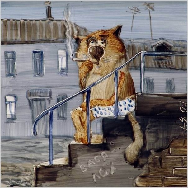 Анатолий Ярышкин рисунки котов