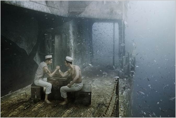 Andreas Franke серия фотографий под водой «Mohawk»