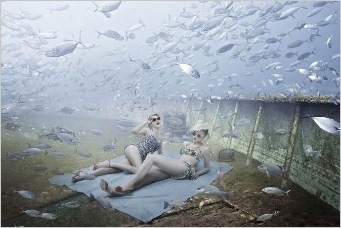 Andreas Franke серия фотографий под водой «Mohawk»