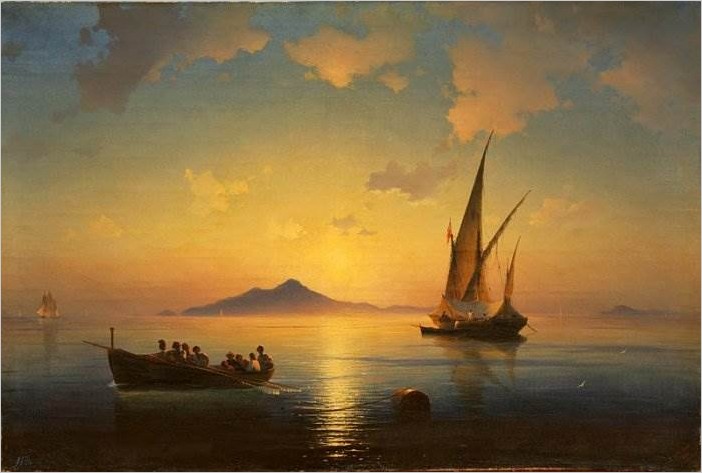 Неаполитанский залив картина Айвазовского