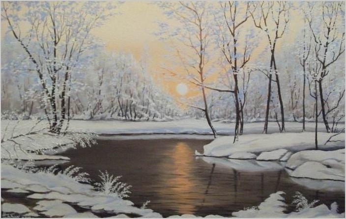 Александр Горбик. Зима на картинах художника.