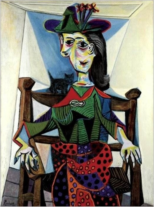 Дора Маар с кошкой картина Пабло Пикассо
