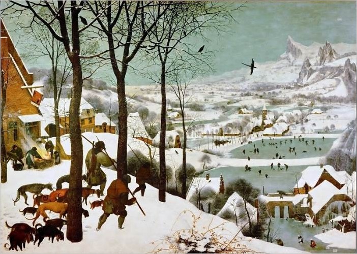 «Охотники на снегу» картина Питера Брейгеля Старшего