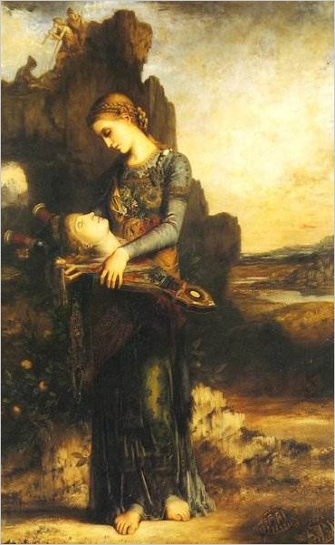 Фракийская девушка с головой Орфея на его лире — Гюстав Моро