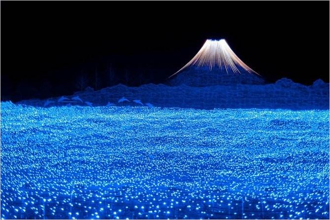Художественное освещение Набано Но Сато в Японии