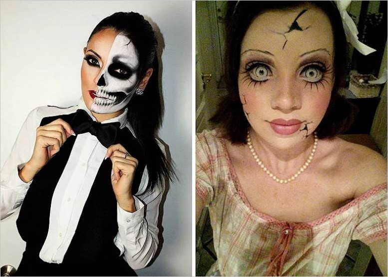 Костюмы и макияж на Хэллоуин для девушек (15 фото)