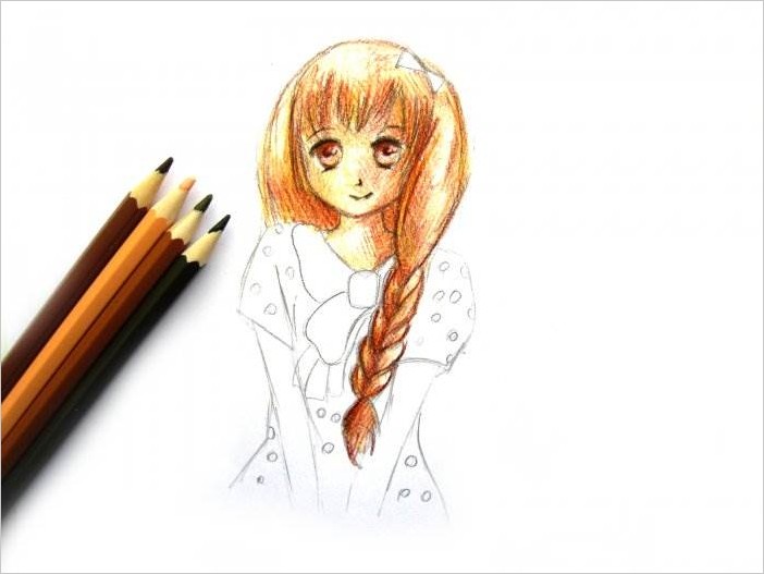 Как рисовать аниме девушку поэтапно карандашом
