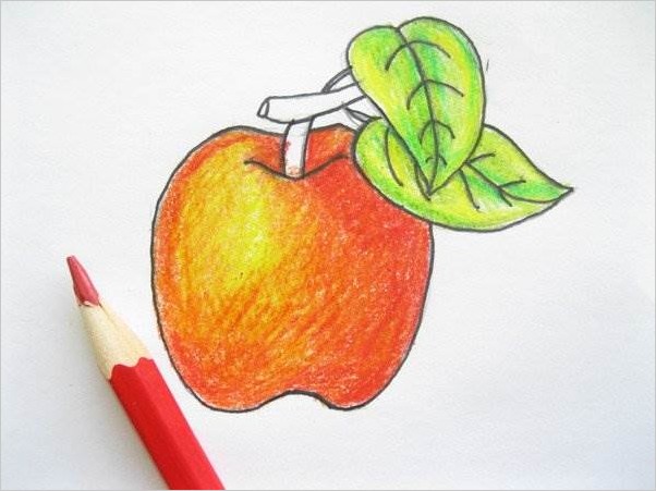 Как рисовать яблоко карандашом поэтапно