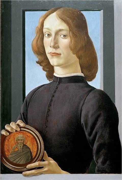 Портрет молодого человека с медальоном — Сандро Боттичелли