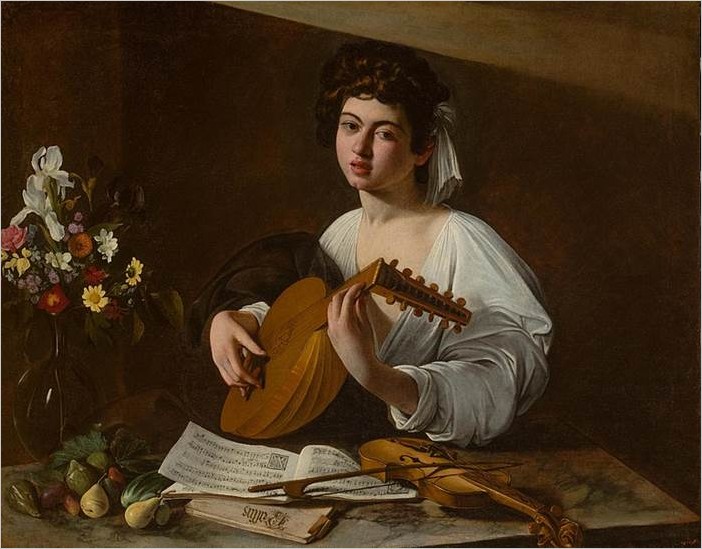Какой музыкальный инструмент изображен на картине Караваджо
