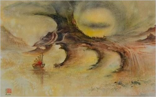 Лю Шу-Цин (Liu Shy-Tsin): акварельная каллиграфия