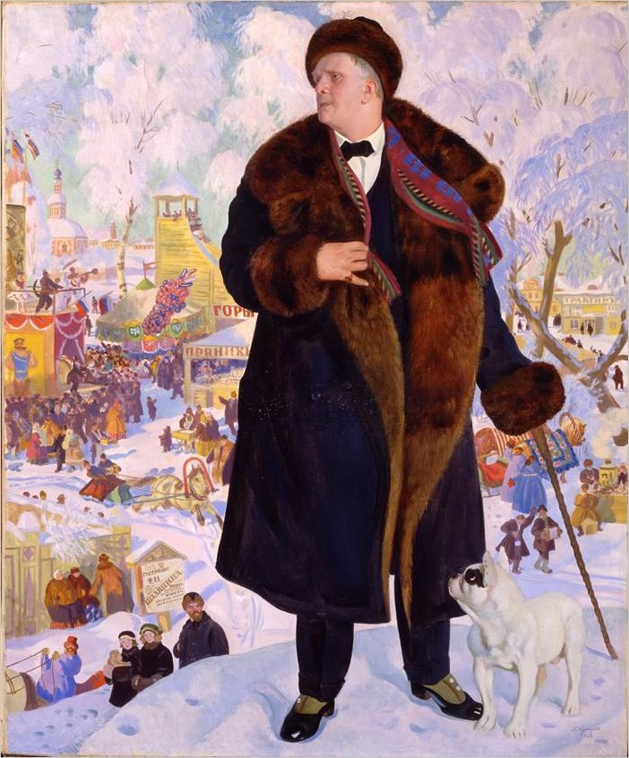 Портрет Шаляпина картина Кустодиева
