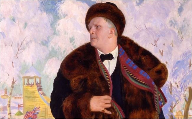 Портрет Шаляпина картина Кустодиева