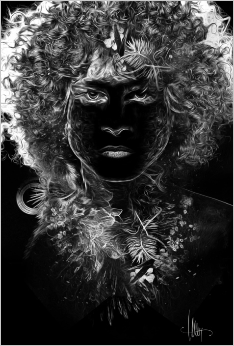 Чёрно-белый digital art от Obery Nicolas