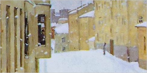 Картина Попова Первый снег
