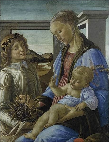 Мадонна с младенцем и ангелом (Мадонна Евхаристии) — Сандро Боттичелли