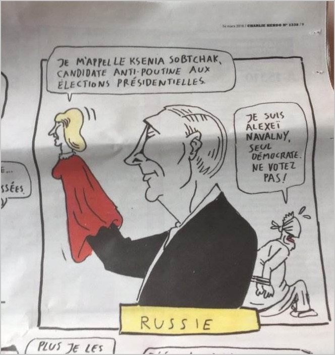Charlie Hebdo карикатура на выборы президента России 2018