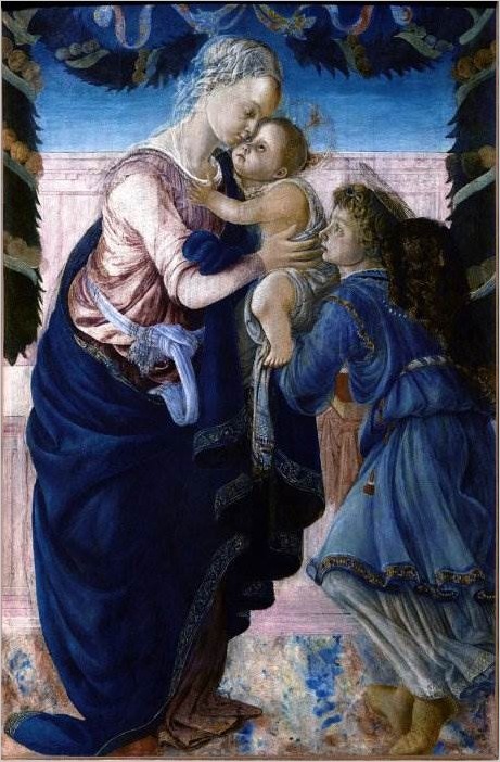 Мадонна с младенцем и ангелом — Сандро Боттичелли