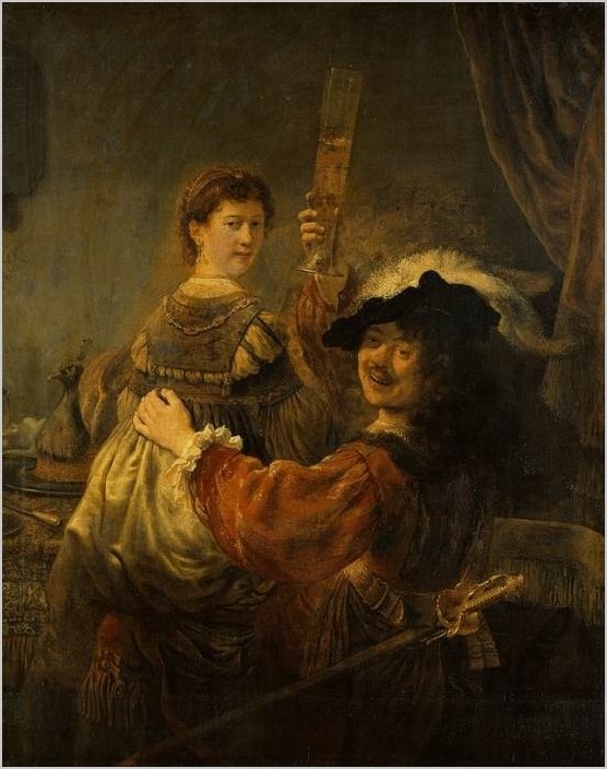 «Автопортрет с Саскией» картина Рембрандта