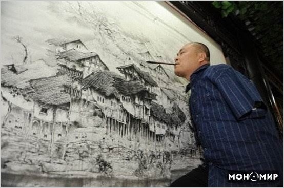 Безрукий художник Huang Guofu