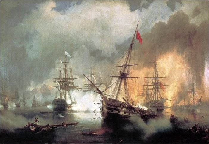 Морское сражение при Наварине — Айвазовский