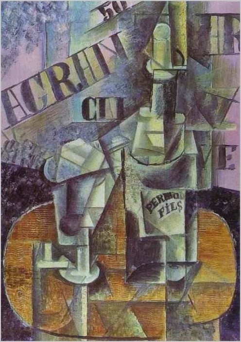 Бутылка Перно картина Пабло Пикассо
