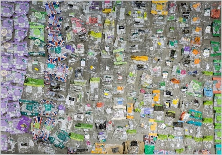 Человек собирал весь пластик, который использовал в течение года, и вот что получилось…