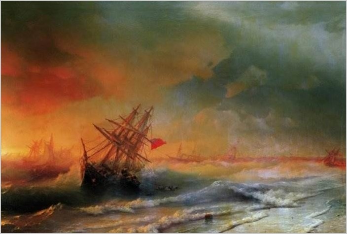 Буря над Евпаторией картина Айвазовского