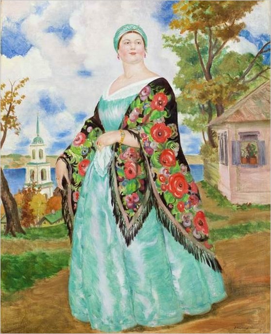 Русские женщины на картинах художника Б. М. Кустодиева