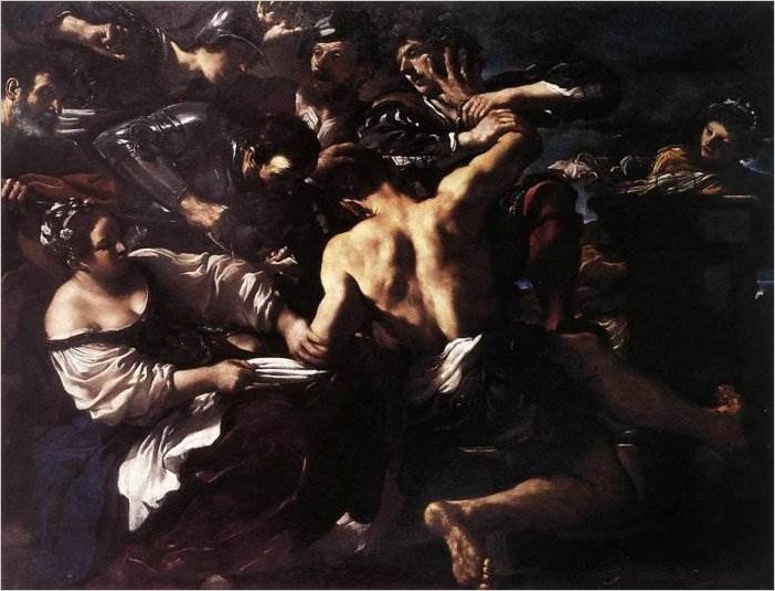 Самсон, схваченный толпой — Гверчино