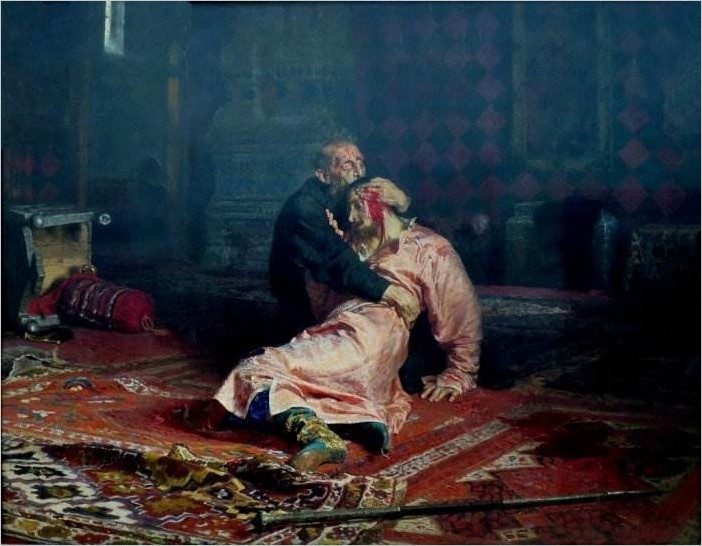 «Иван Грозный убивает своего сына» картина Репина