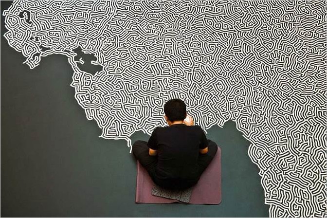 Motoi Yamamoto рисунки-инсталляции из соли