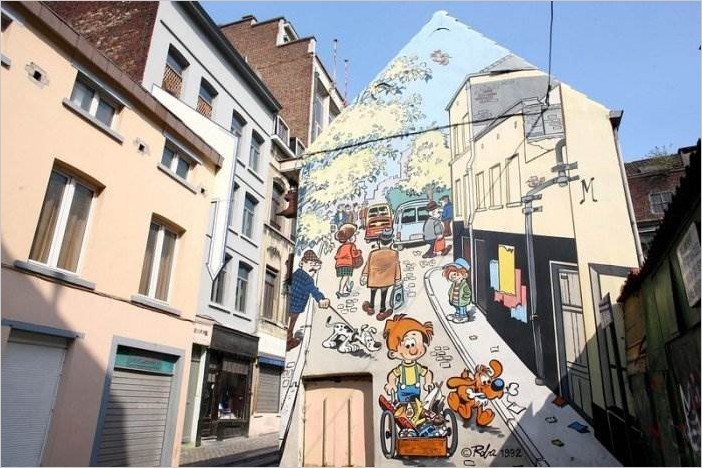 Стрит-арт комиксы в Брюсселе