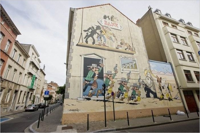Стрит-арт комиксы в Брюсселе
